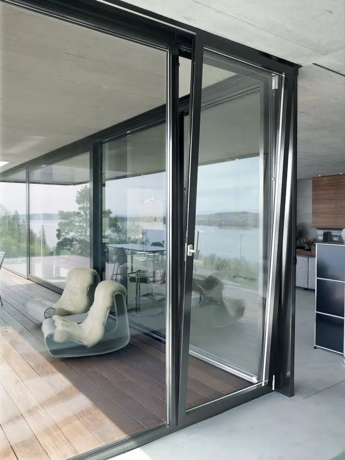 Inspiration, European project overseas: floor-to-ceiling sliding glass