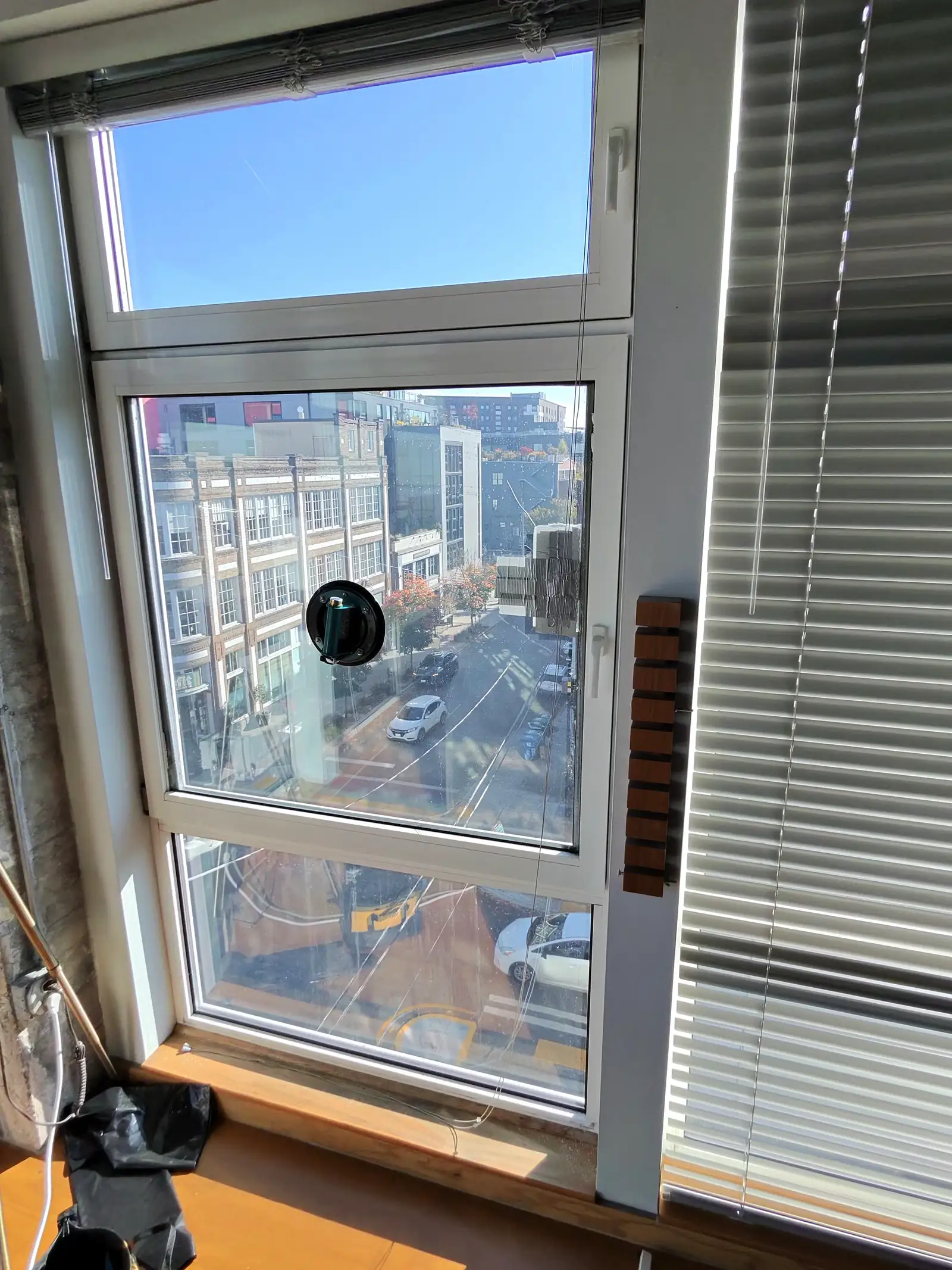 New glass unit set in the sash of a white uPVC tilt-and-turn window in Seattle