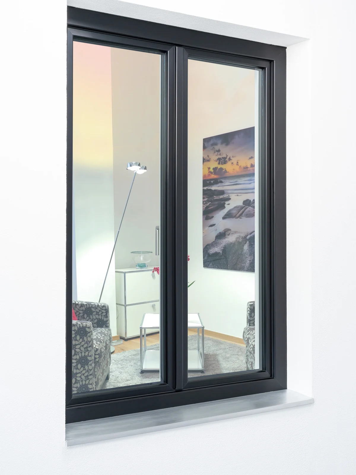 P-700 uPVC tilt-and-turn window, anthracite, two sashes, product view