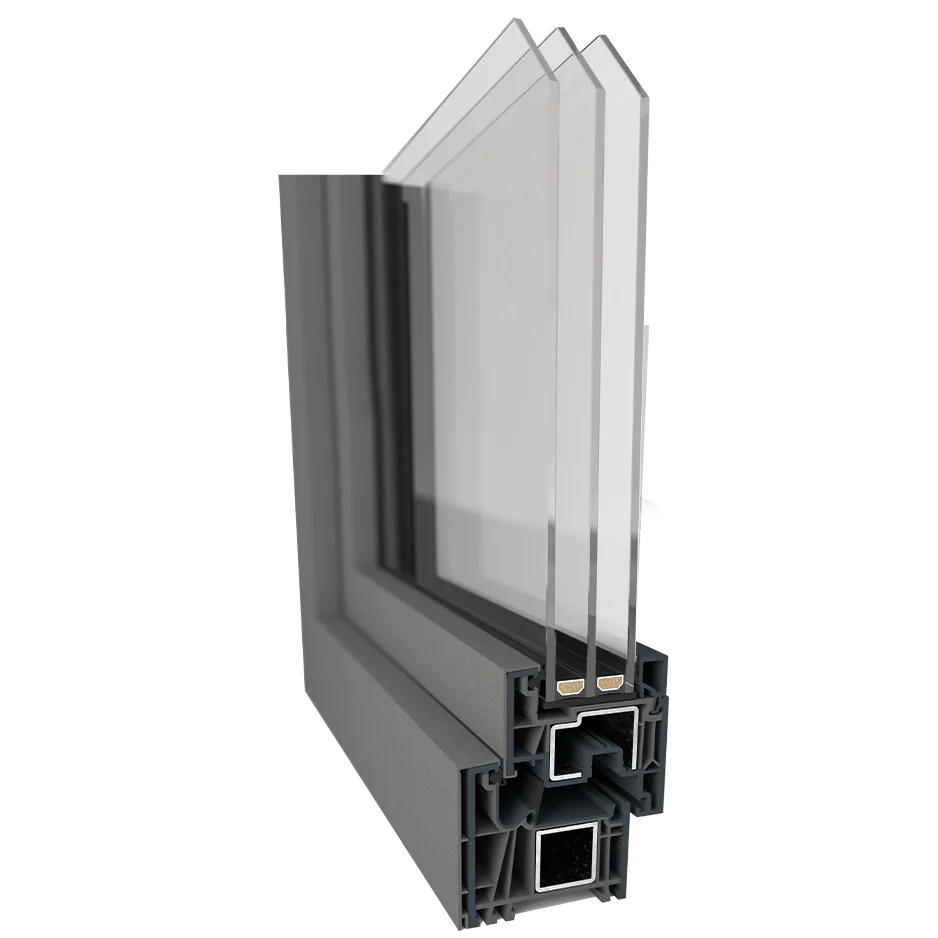Performance Series uPVC-Steel Windows gealan linear okno